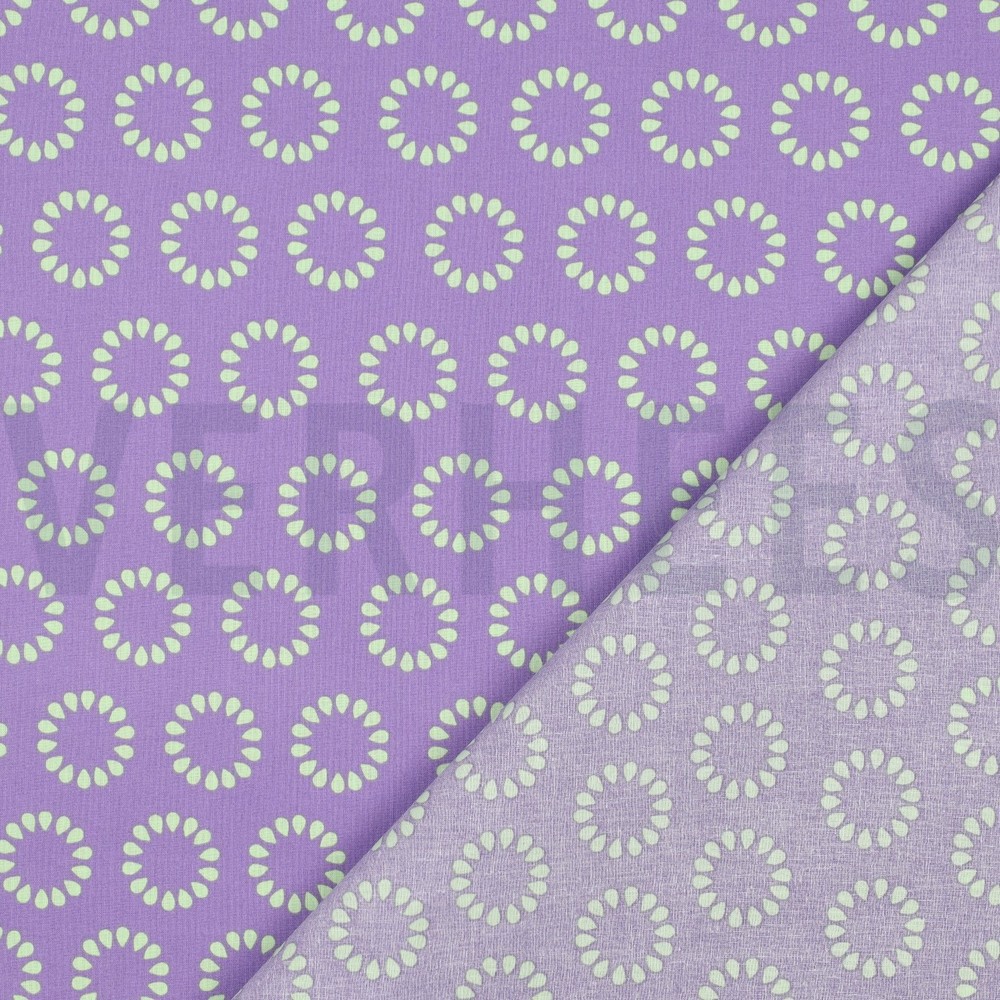 COATED COTTON CIRCLES LAVENDER #7