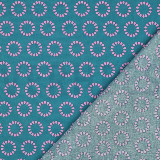 BESCHICHTETE BAUMWOLLE KREISE PETROL #7