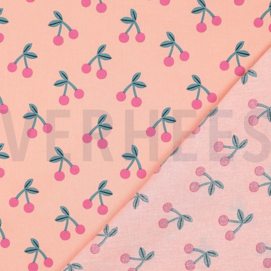 BESCHICHTETE BAUMWOLLE KIRSCHEN PFIRSICH #7