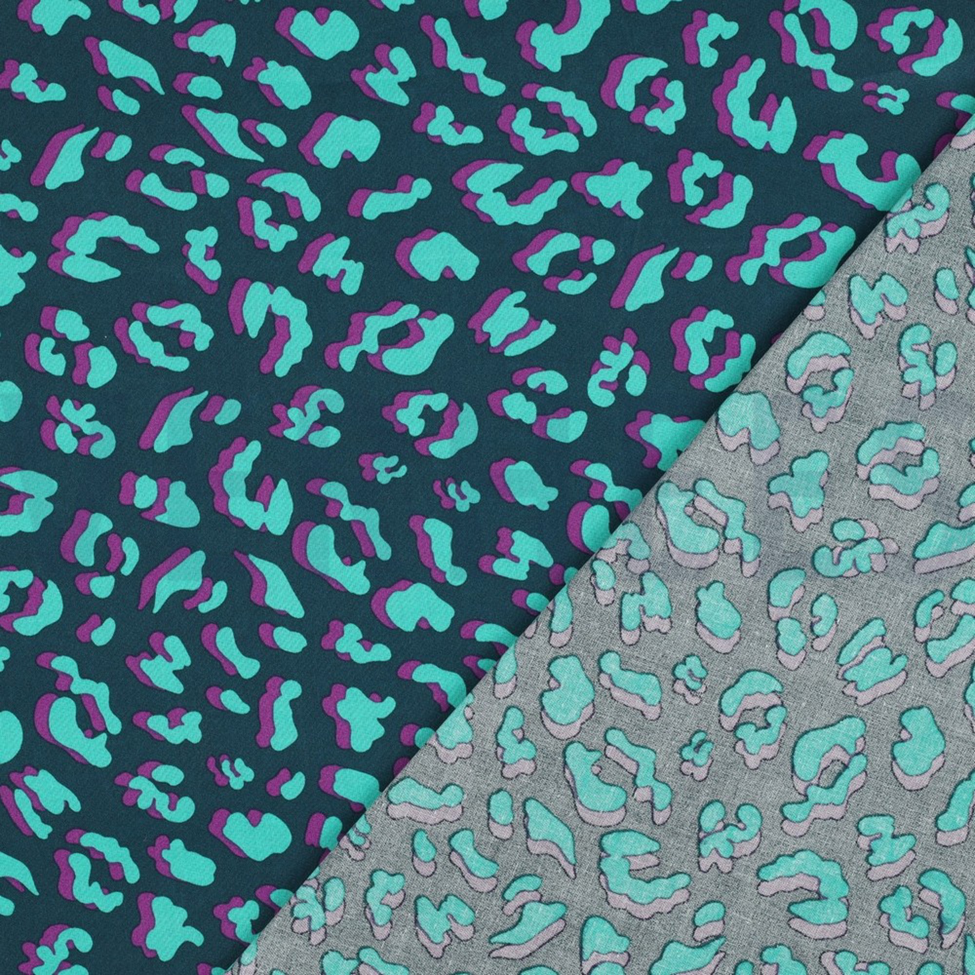 BESCHICHTETE BAUMWOLLE TIERHAUT PETROL (high resolution) #4