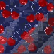 COATED COTTON CHERRIES COBALT (thumbnail) #4