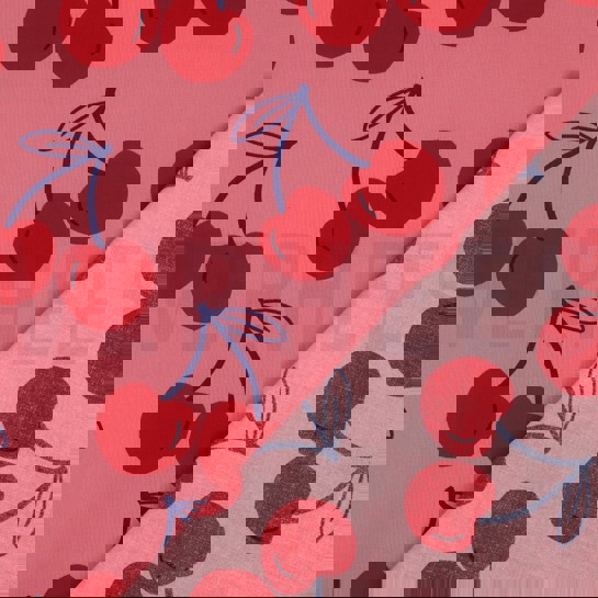 COATED COTTON CHERRIES PINK #7