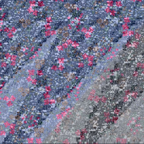 COTON ENDUIT FLEURS JEAN BLEU #7