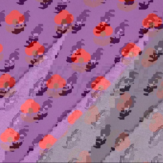 COTON ENDUIT FLEURS RÉTRO LAVANDE #7