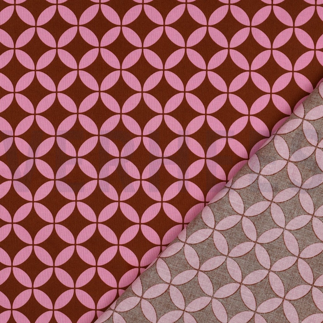 COTON ENDUIT ABSTRACT BRUN #7