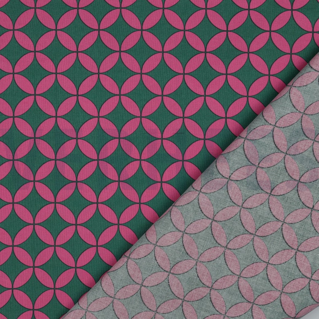 BESCHICHTETE BAUMWOLLE ABSTRACT GRÜN #7