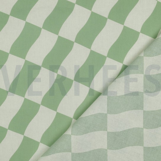 COATED COTTON CHECKS GREEN #7