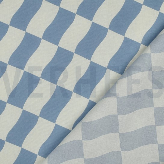 COTON ENDUIT CARREAUX BLEU #7