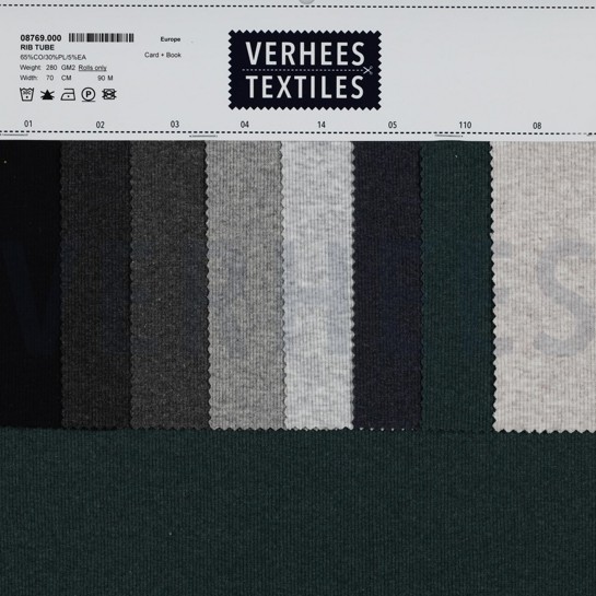 RIB BOORDSTOF ANTHRACIET GEMÊLEERD #7