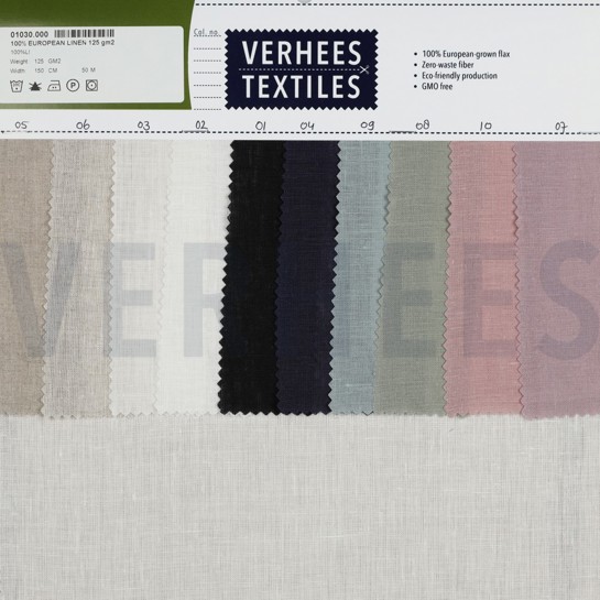 EUROPEAN FLAX LINEN 125 GM2 MISTY BLUE #7