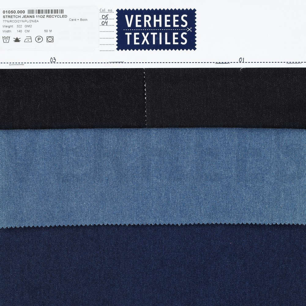 DENIM STRETCH 11 OZ RECYCLED SCHWARZ #7