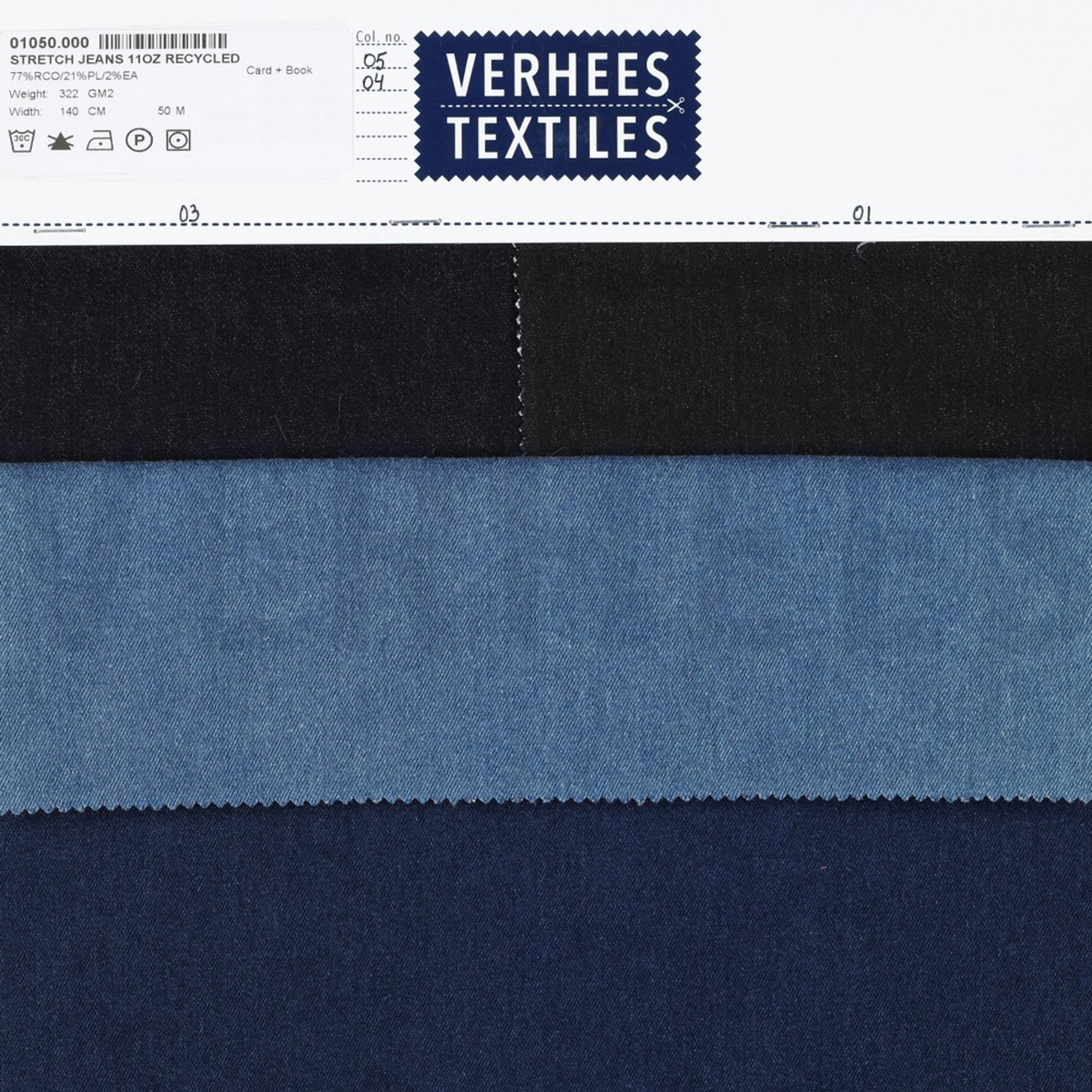 DENIM STRETCH 11 OZ RECYCLED DUNKELBLAU (high resolution) #5