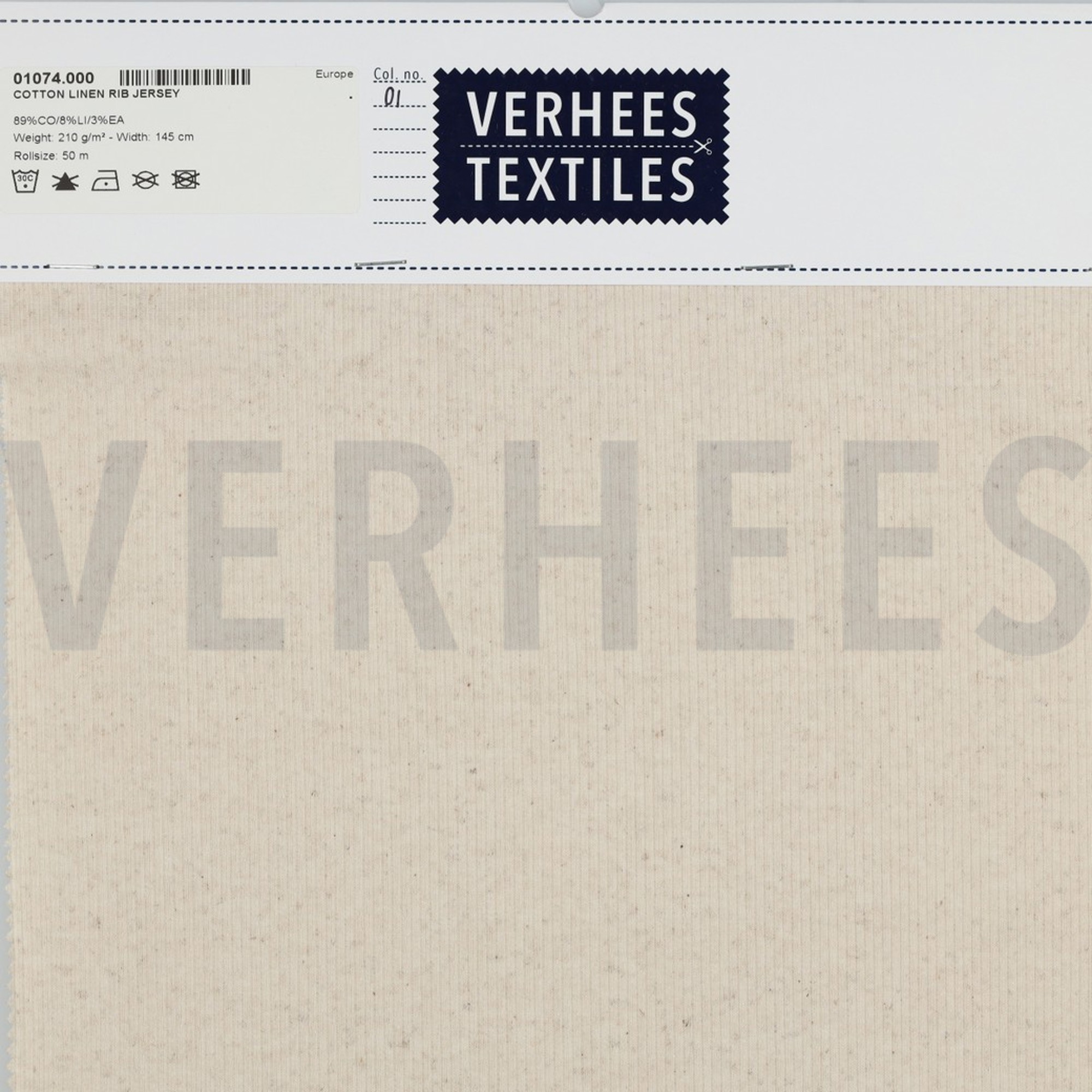 COTON LIN JERSEY COTELÉ NATUREL (high resolution) #5
