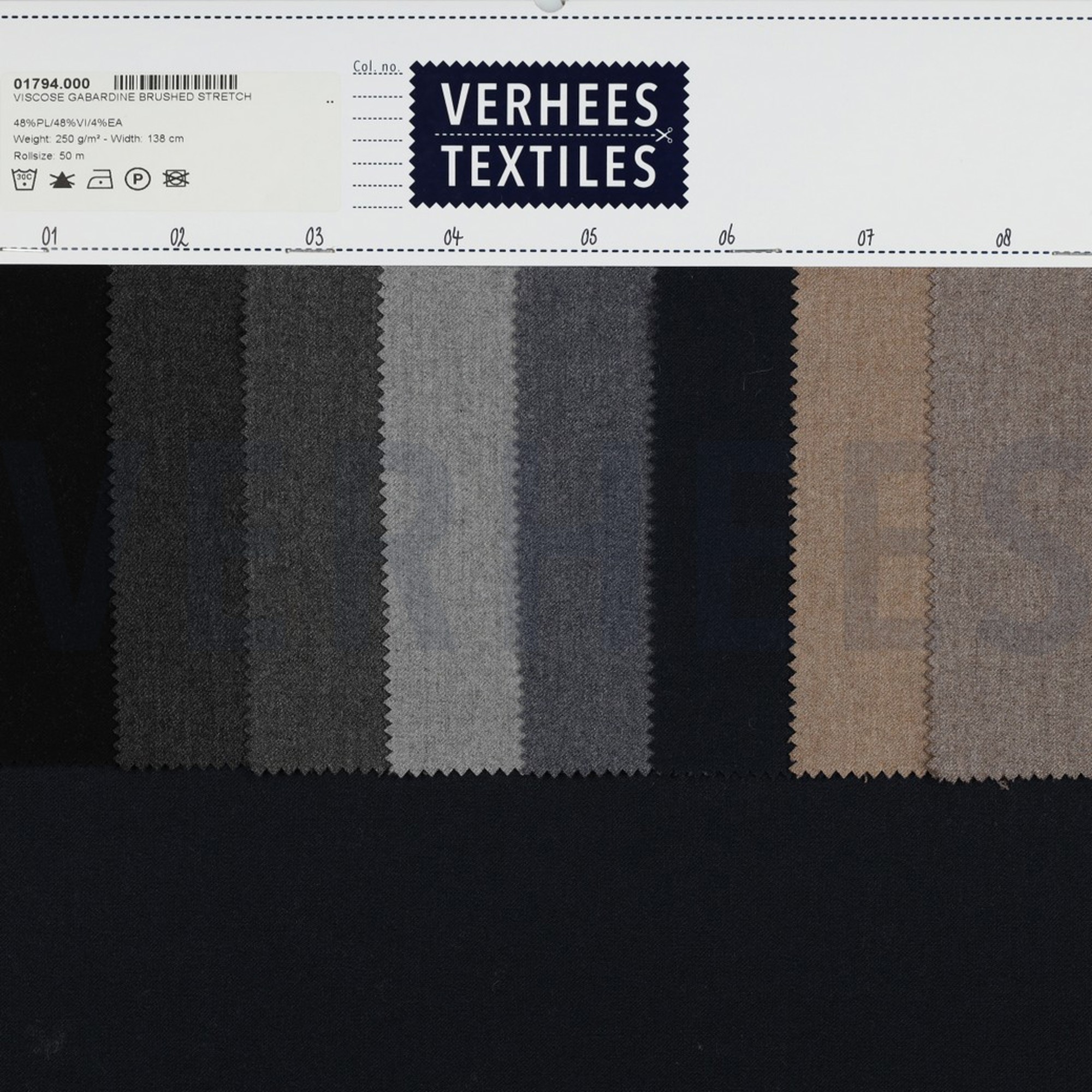 VISKOSE GABARDINE ANGERAUT STRETCH MARINEBLAU MELIERT (high resolution) #5