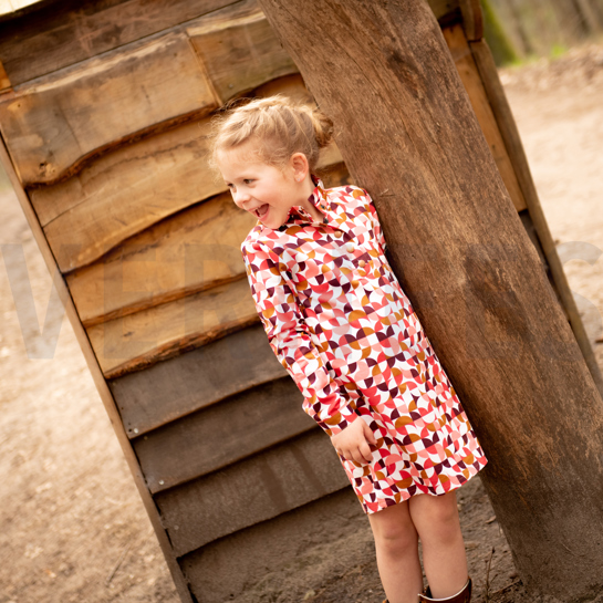 BAUMWOLLE POPELINE GEOMETRISCH DUNKELVIOLETT #7