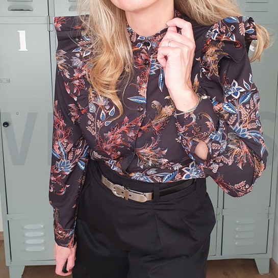 MAGNOLIA STRETCH DIGITAL BLACK #7