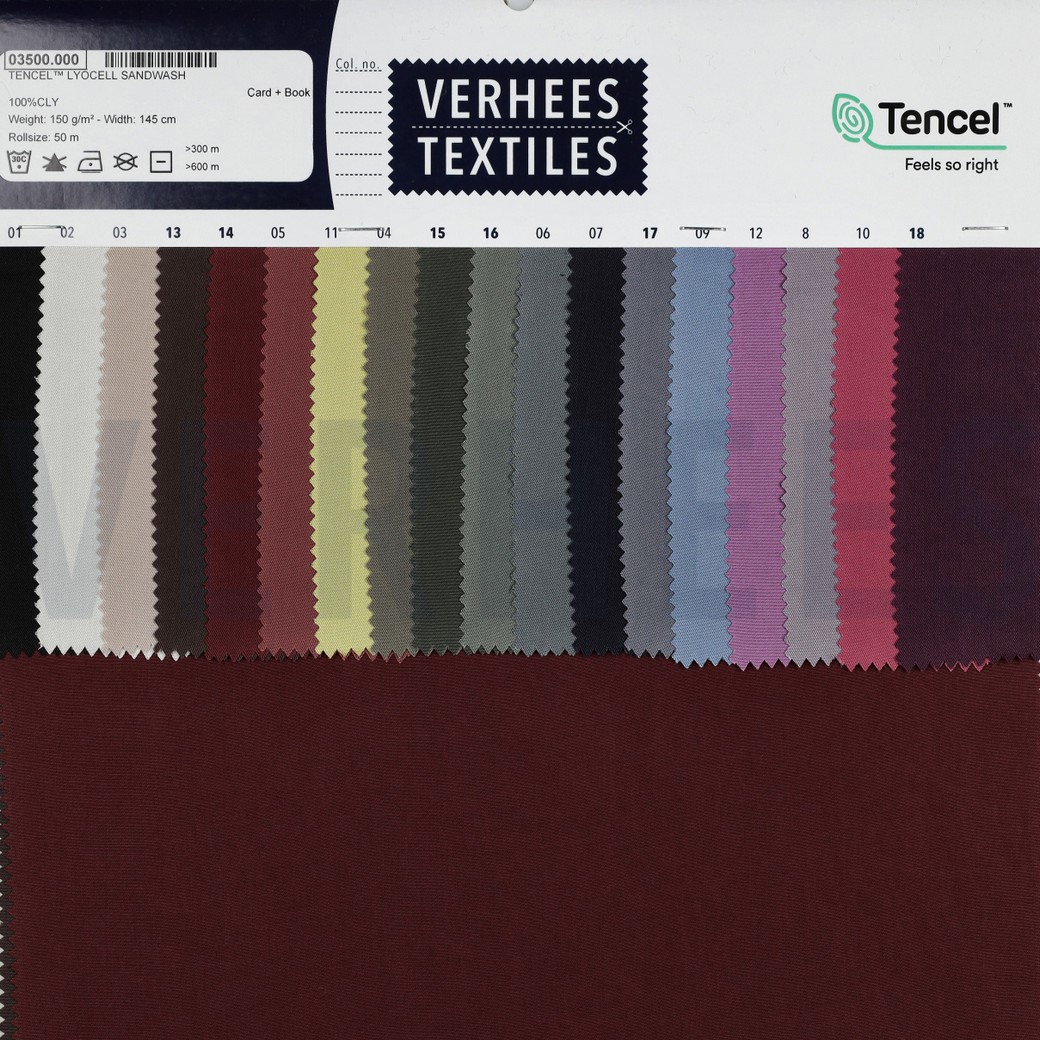 VISKOSE SANDWASH TENCEL™ LYOCELL BORDEAUXROT #7