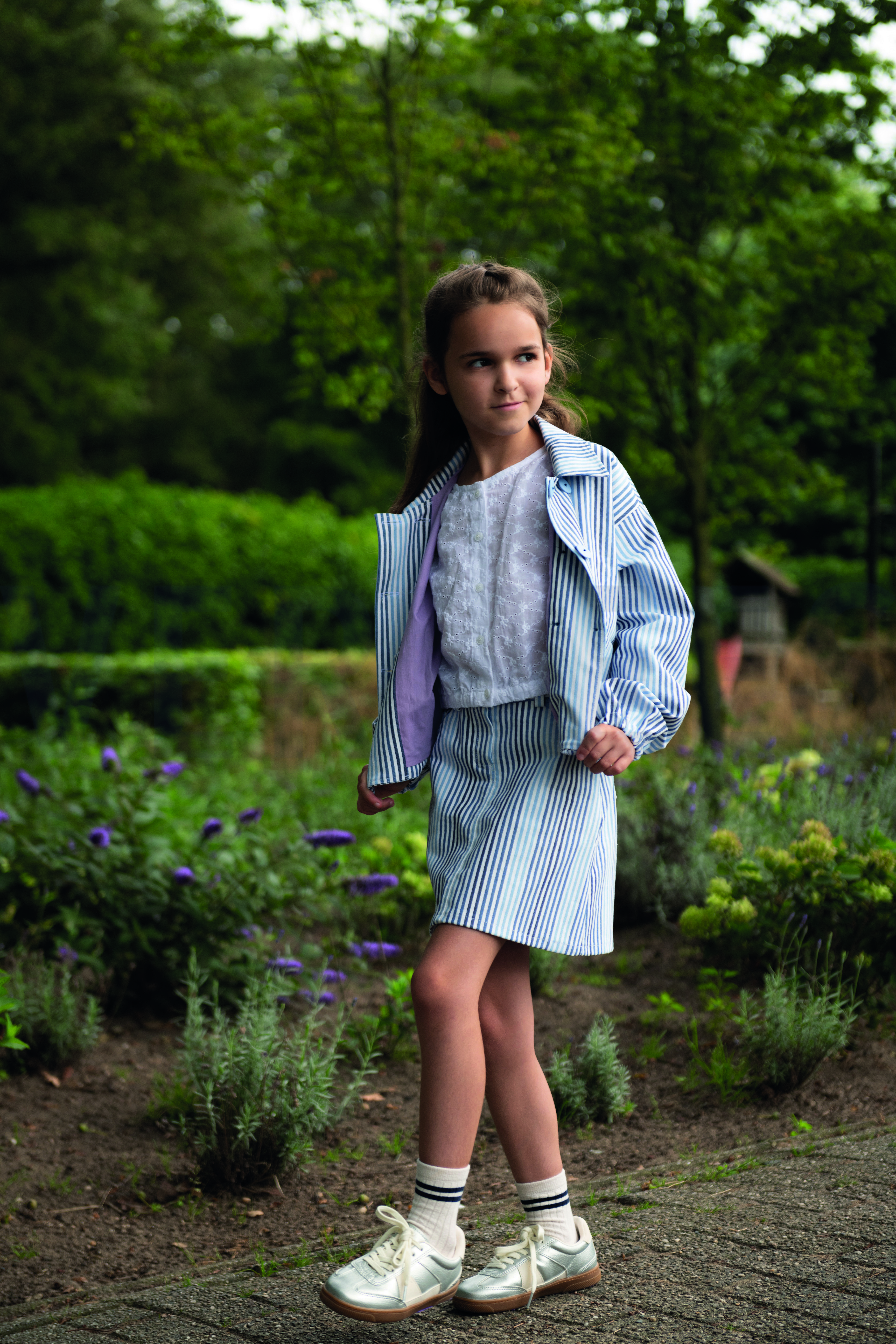 DENIM RAYURES JEAN BLEU #7