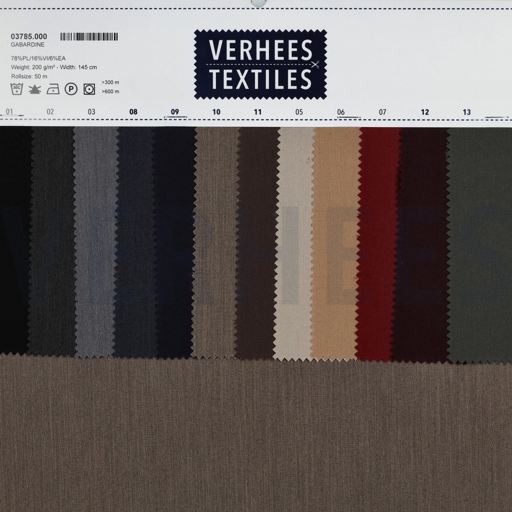 GABARDINE DONKERGRIJS GEMÊLEERD #7