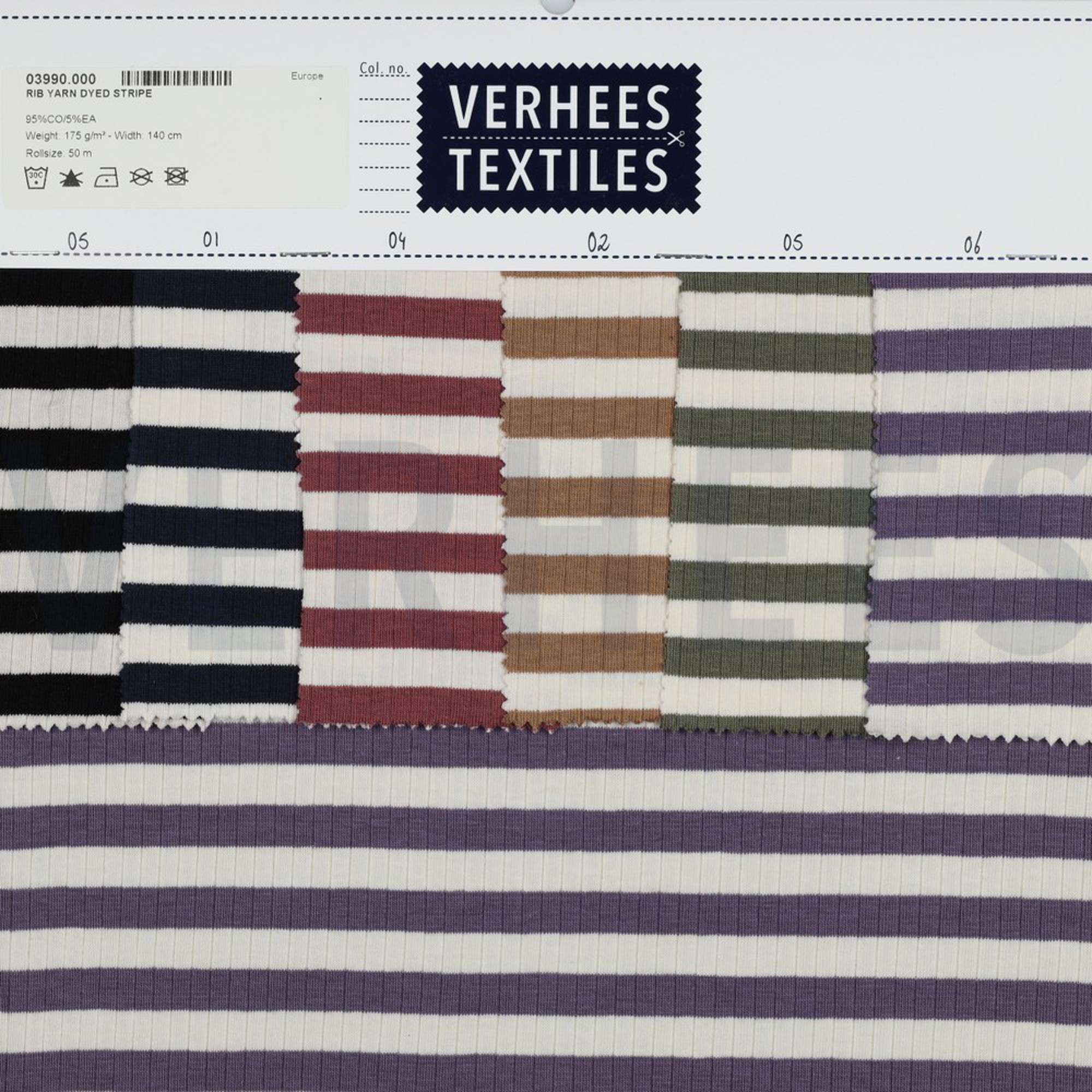 RIPPEN GARNGEFÄRBT STREIFEN MARINEBLAU/ECRU (high resolution) #5