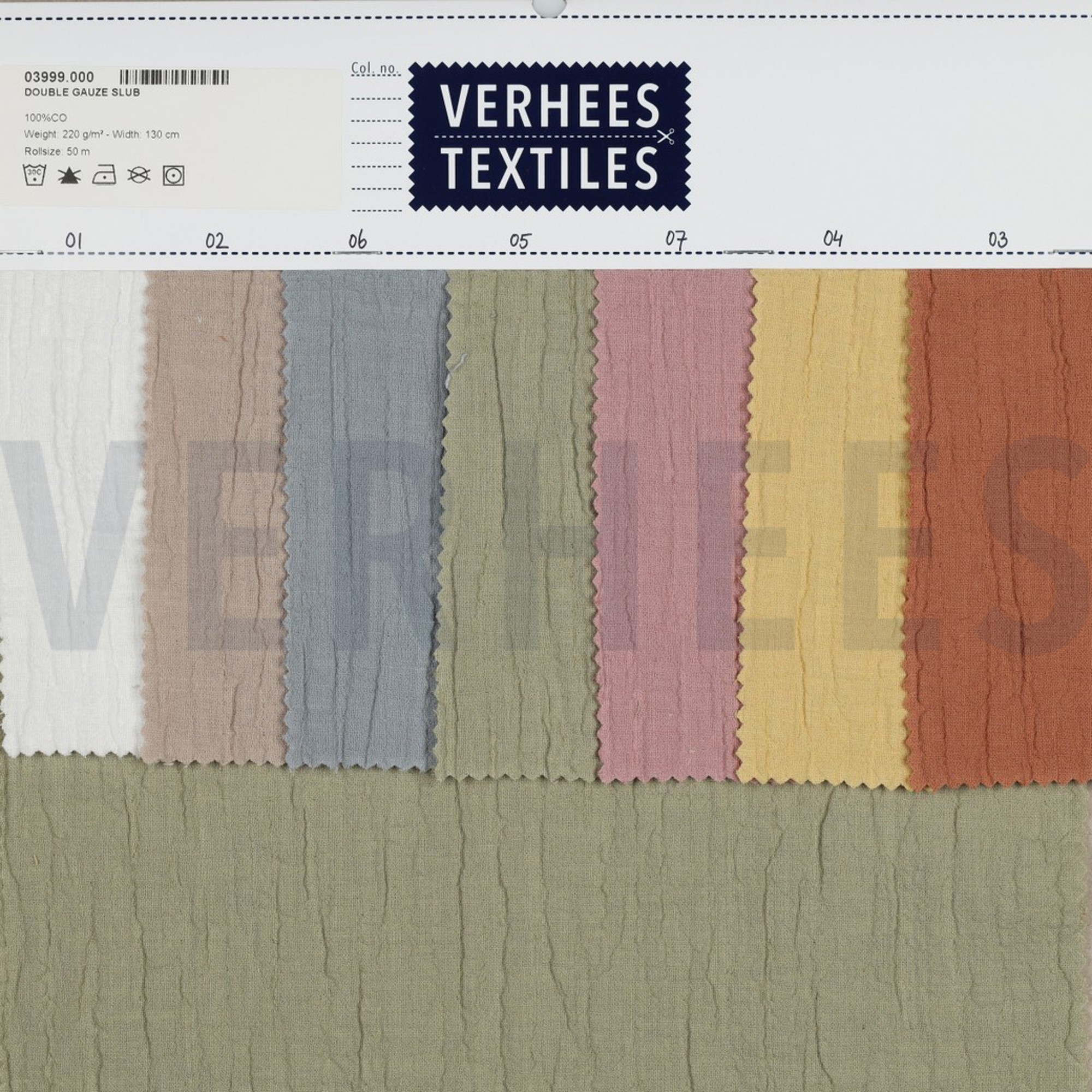 DOUBLE GAUZE SLUB BLUE (high resolution) #5