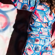 COTTON SATIN DIGITAL RESONATE NEON NERIDA HANSEN BLUE (thumbnail) #5