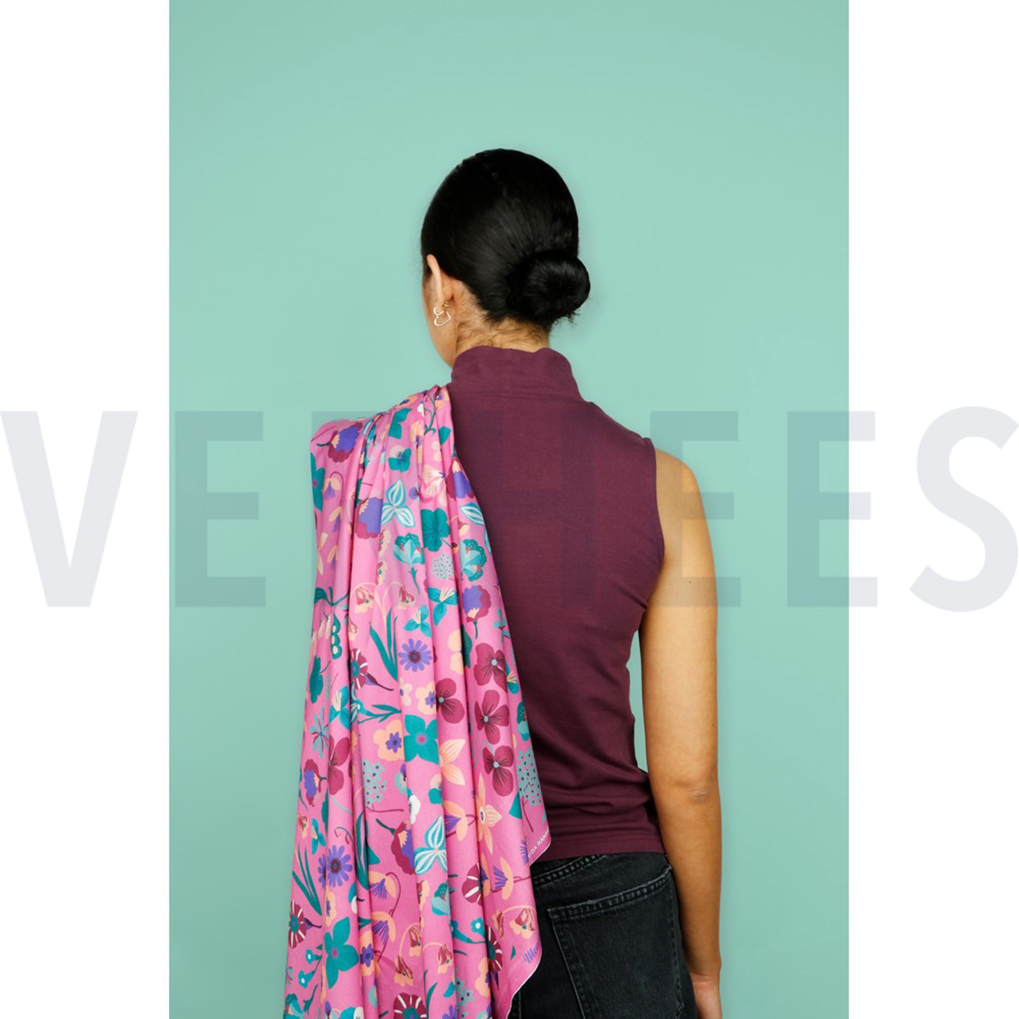 POPELINE DE COTON DIGITAL PRAIRIE FLEUR NERIDA HANSEN NOIR JET (high resolution) #5