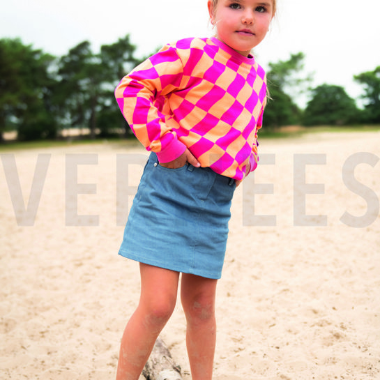 SOFT SWEAT RUITEN MINT/BLAUW #7