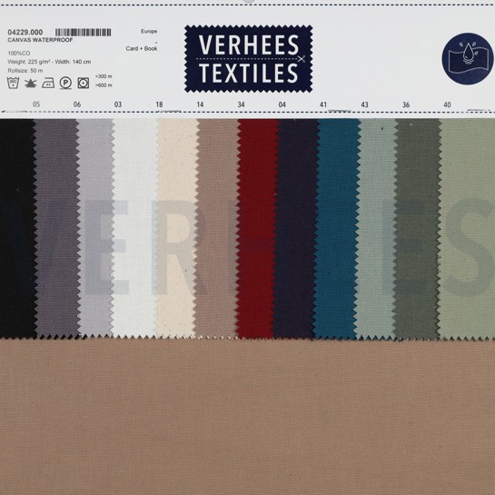 CANVAS WATERDICHT BORDEAUXROOD #7