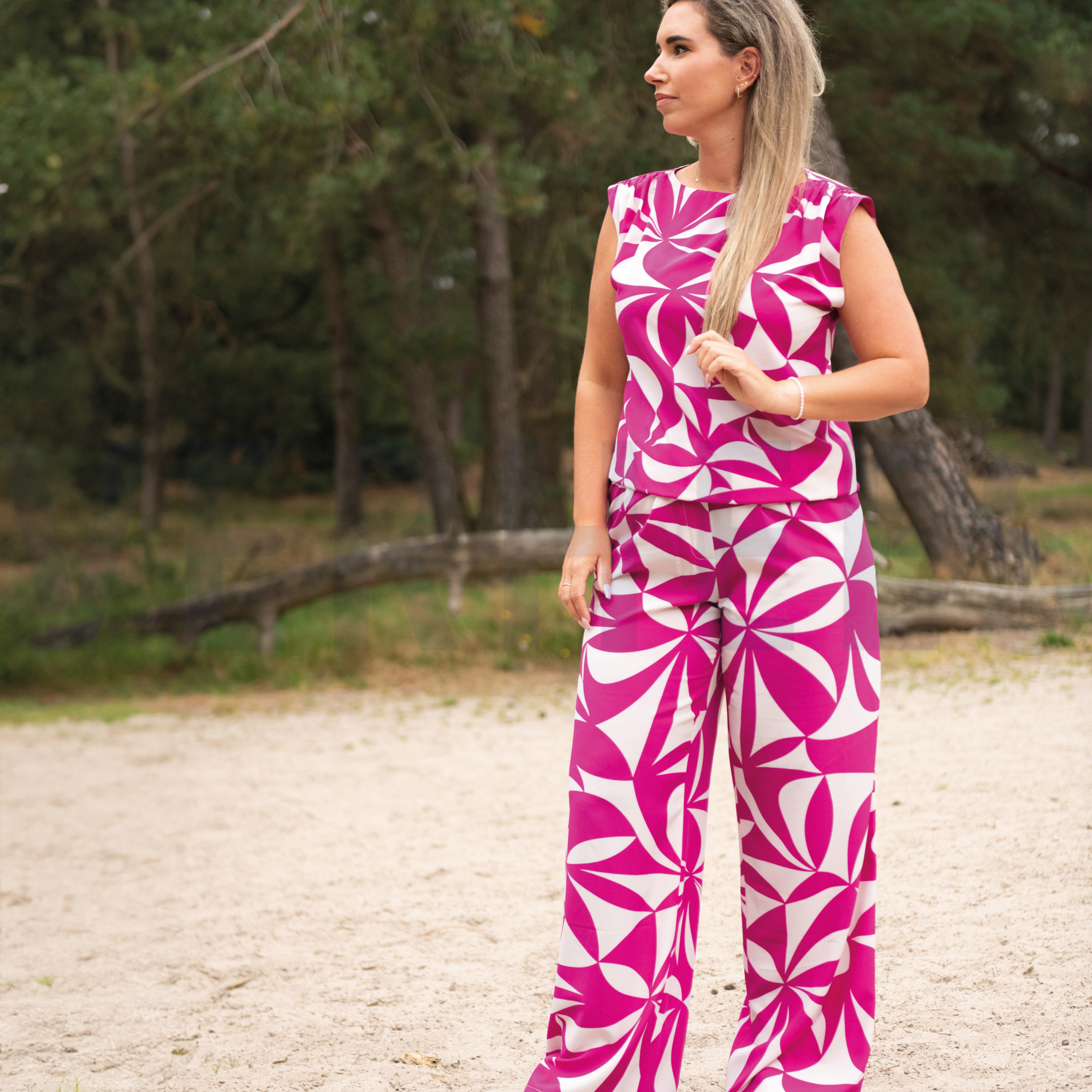 MAGNOLIA STRETCH GEOMETRISCH ZWART (high resolution) #5