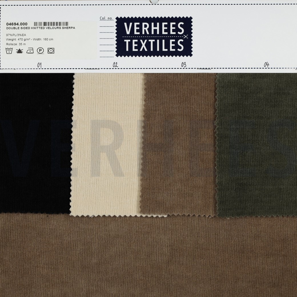DOUBLE SIDED KNITTED VELOURS SHERPA TAUPE #7
