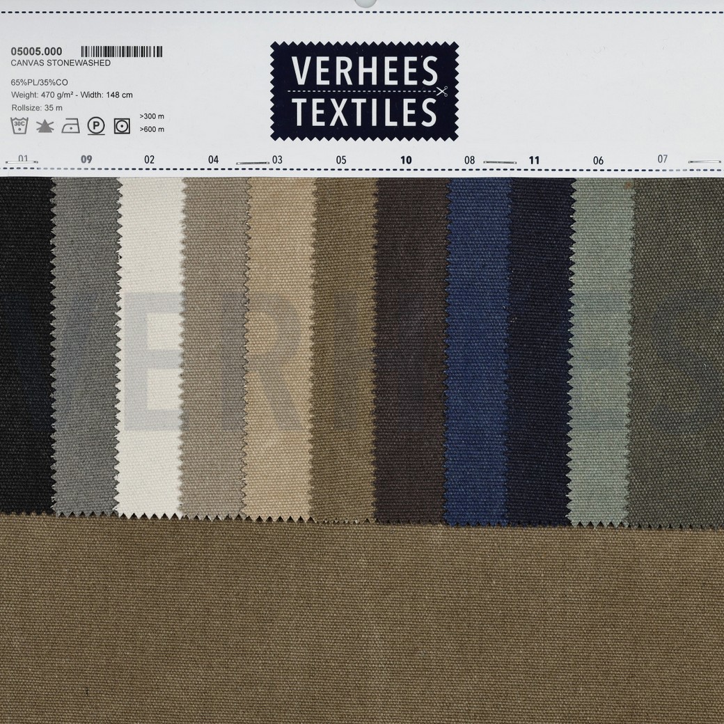 CANVAS STONEWASHED BLAUW #7