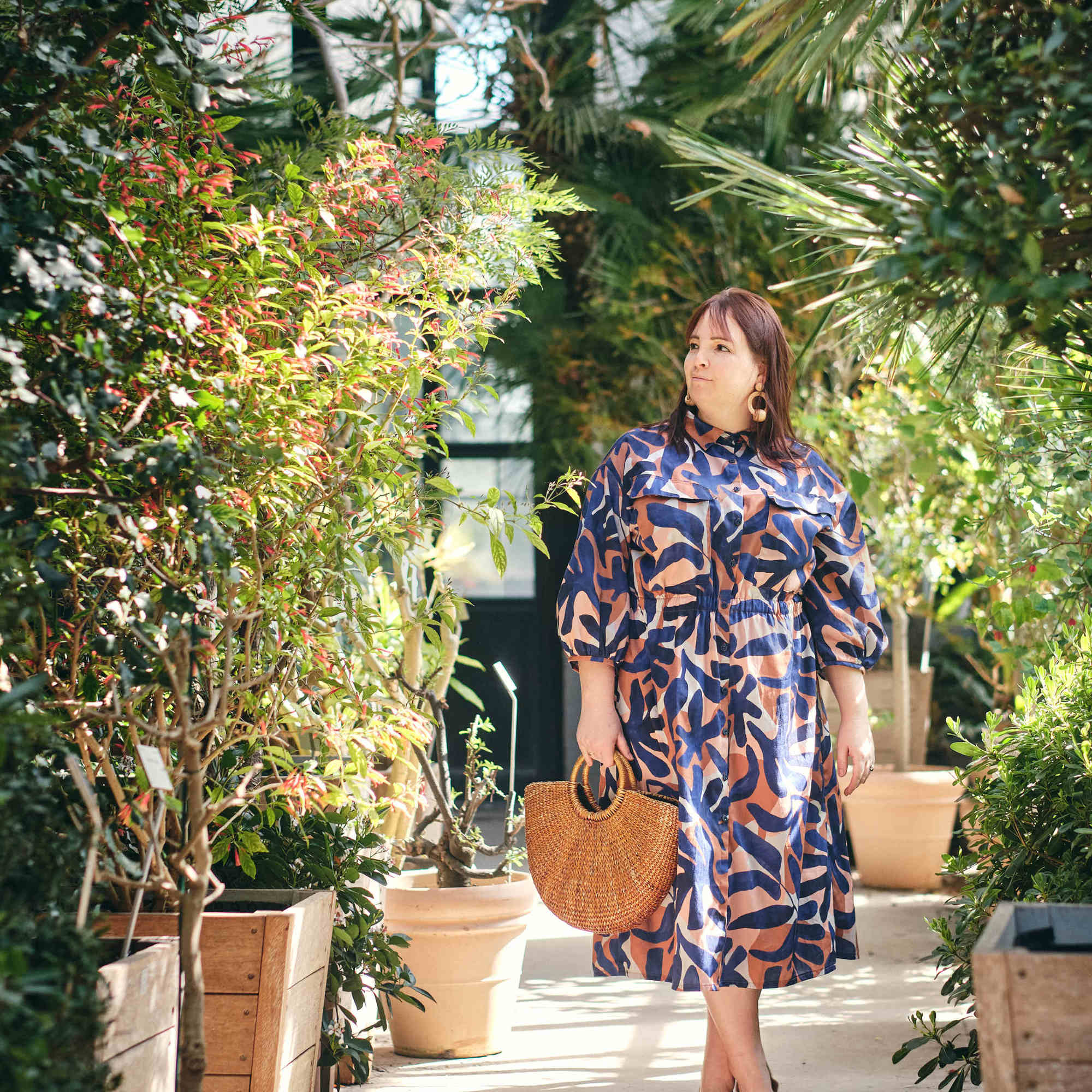 KATOEN SATIJN DIGITAAL BLADEREN BLAUW (high resolution) #5