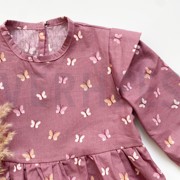 POPLIN GOTS BIRDS AND BUTTERFLIES BLUE (thumbnail) #5