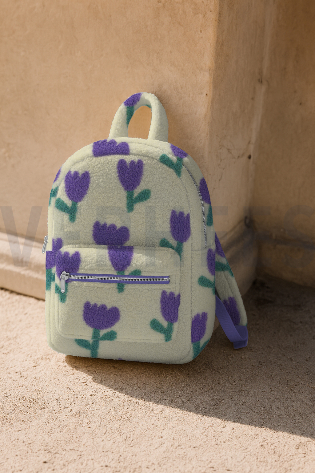 TEDDYSTOFF JACQUARD BLUMEN DUNKELROT #7