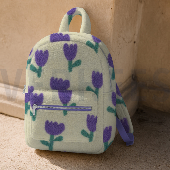 TEDDY JACQUARD BLOEMEN MARINEBLAUW #7