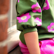 FRENCH TERRY GROTE BLOEMEN BRONS (thumbnail) #5