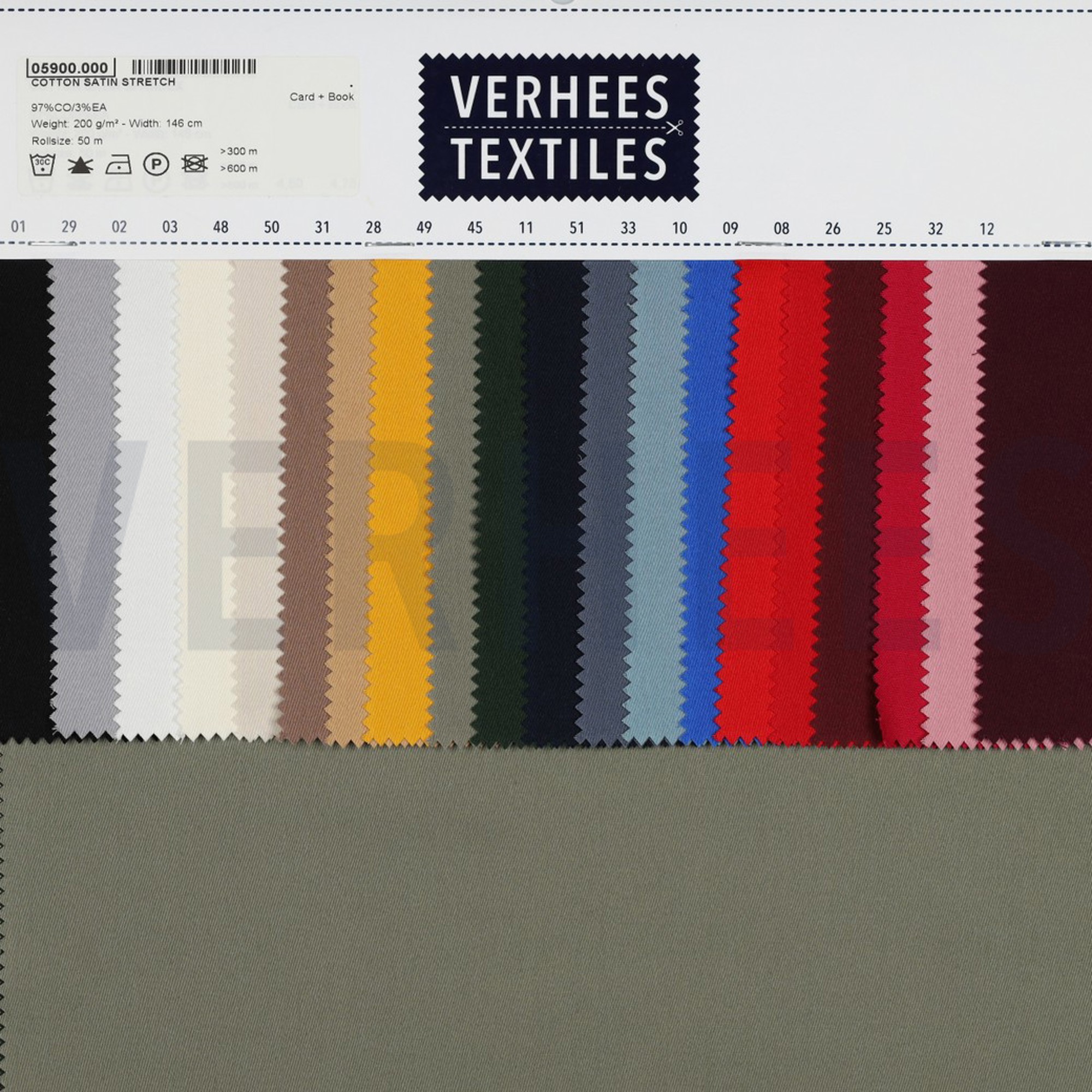 COTTON SATIN STRETCH ARMY GREEN (high resolution) #5