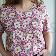 KATOENEN POPLIN DIGITAAL BLOEMEN MARINEBLAUW (thumbnail) #5