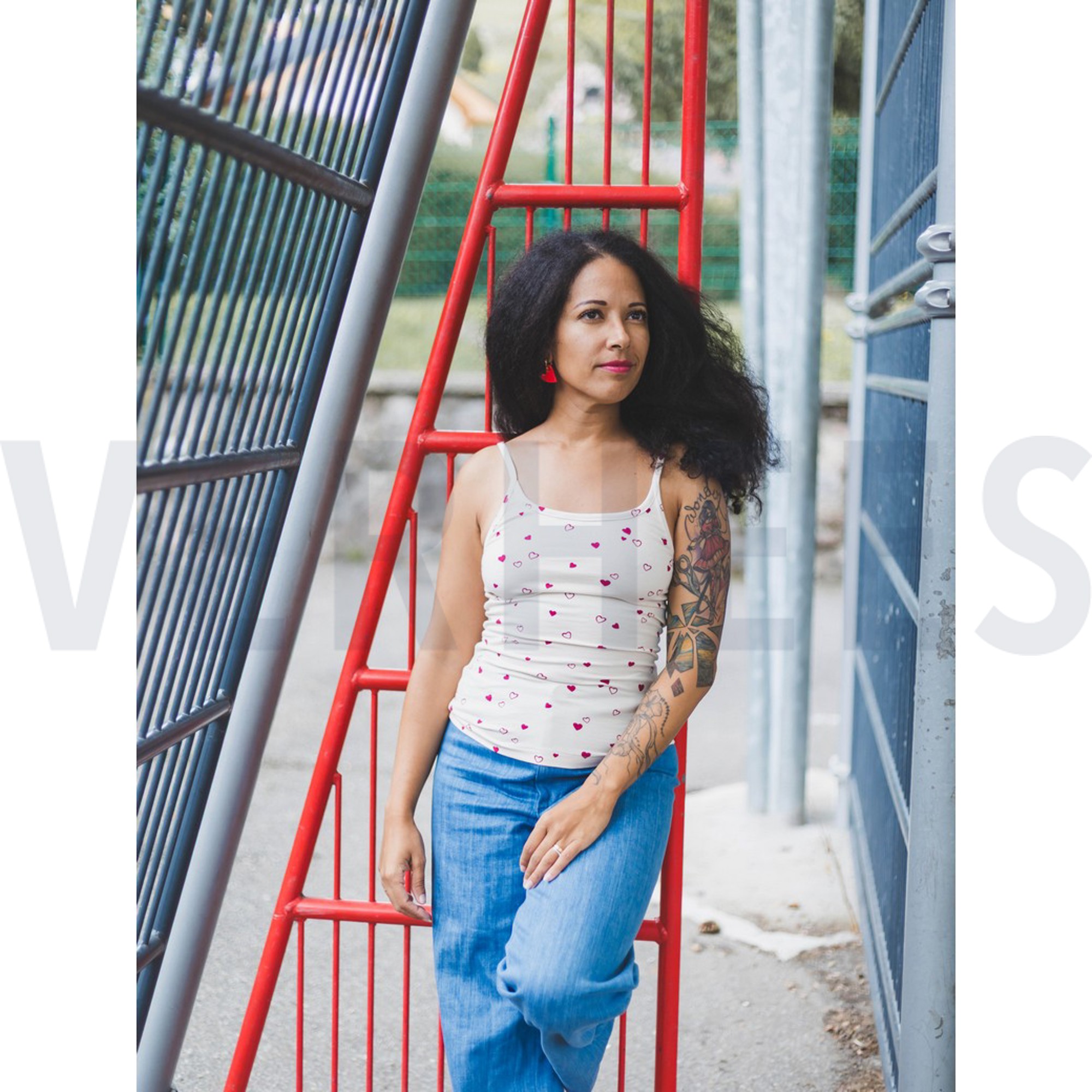 JERSEY GOTS NATUREL CŒURS NATUREL/FUCHSIA (high resolution) #5