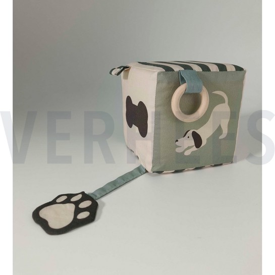 FINE POPLIN DIGITAL PLAYMAT PANEL DOGS GREEN #7