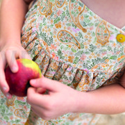 DOUBLE GAZE DE COTON PAISLEY BLANC/LAVANDE (thumbnail) #5