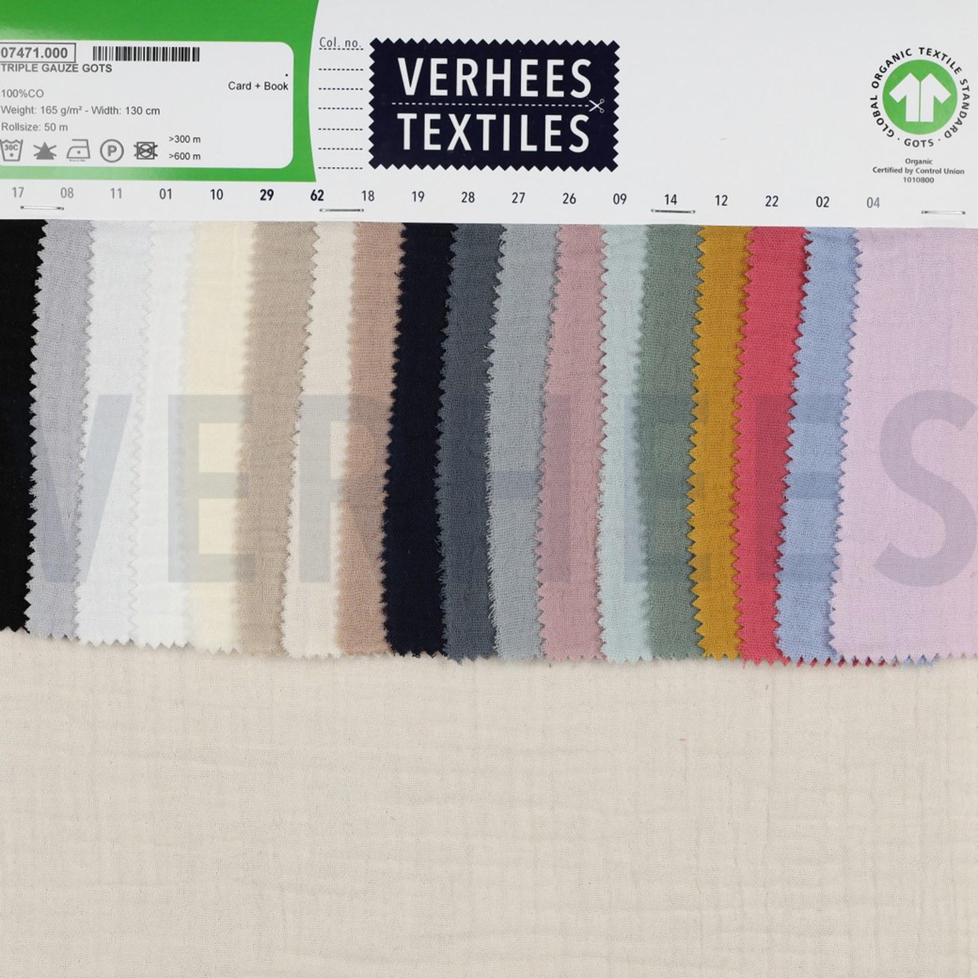 BAUMWOLLE MUSSELIN DREILAGIG GOTS HELLTÜRKIS (high resolution) #5