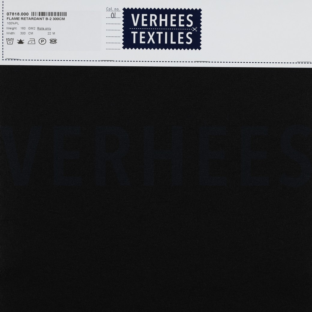 FLAME RETARDANT BI-STRETCH 300CM BLACK #7