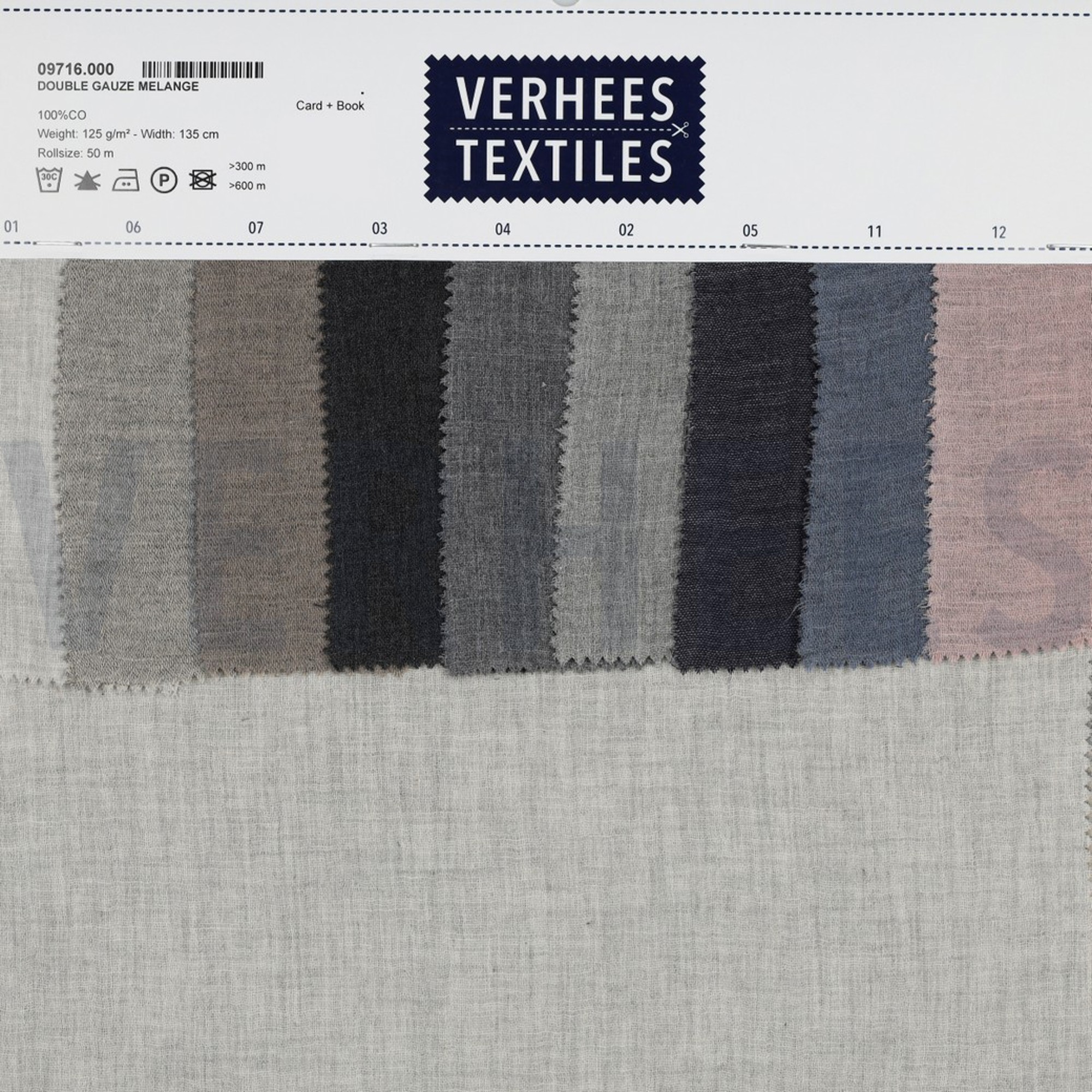 DOUBLE GAUZE MELANGE NAVY MELANGE (high resolution) #5