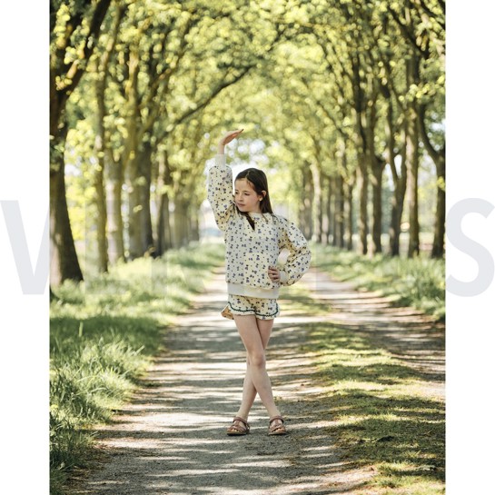 SWEAT NATUR HERZEN NATUR/LILA #7