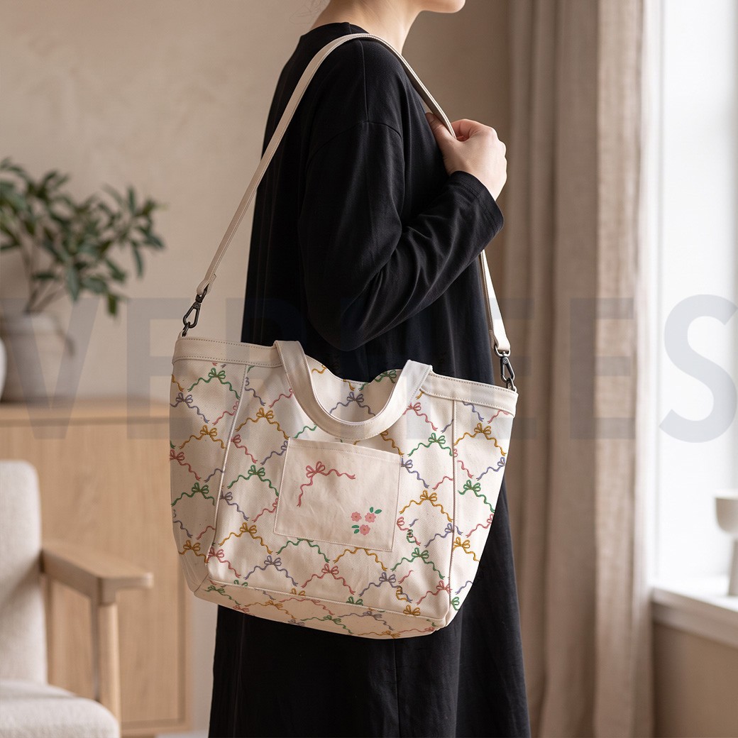 CANVAS DIGITAAL SHOPPER PANEEL BLOEMEN NATUREL #7