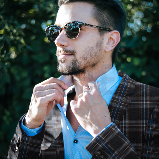 TARTAN CHECK CAMEL/ROSA #7