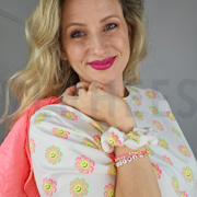 JERSEY NEON FLEURS HEUREUSES FUCHSIA (thumbnail) #6