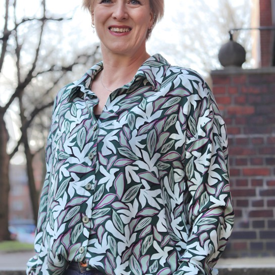 VISKOSE RADIANCE ABSTRAKT DUNKELGRÜN/MINT #7